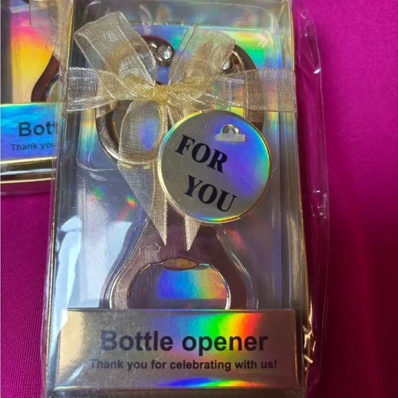 Gold “60” Bottle Opener Party Favor - Picture 2 of 2